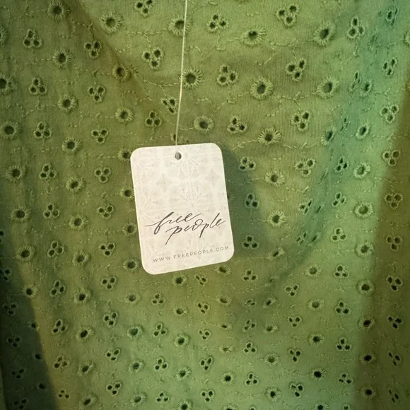 Free People Green Puff Sleeve Sundress - Picture 4 of 4